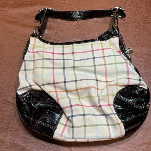 Coach Multicolor Plaid Shoulder Bag - Picture 2 of 11